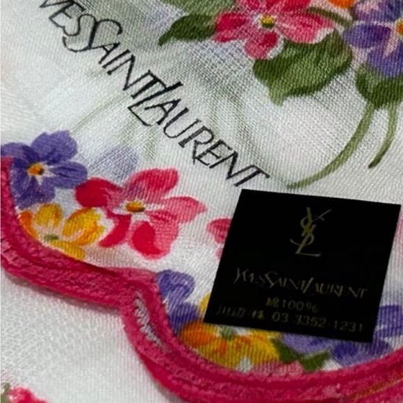 Yves Saint Laurent Multicolor Floral Scarf *NEW* - Picture 1 of 5